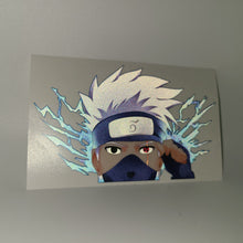 Load image into Gallery viewer, Naruto Kakashi Hatake peeking reflective anime sticker