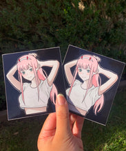 Load image into Gallery viewer, Darling in the Franxx Zero Two in casual wear anime sticker