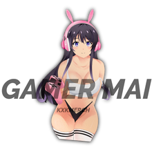 Load image into Gallery viewer, Rascal Does not Dream of Bunny Girl Senpai Mai Sakurajima wearing bunny gamer outfit anime sticker