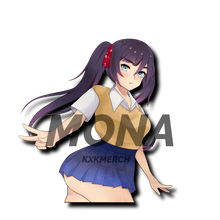 Load image into Gallery viewer, Genshin Impact Mona in schoolgirl outfit anime sticker