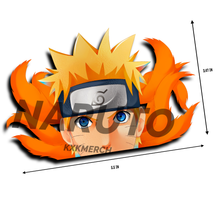 Load image into Gallery viewer, Naruto Naruto Uzumaki peeking anime sticker measurement