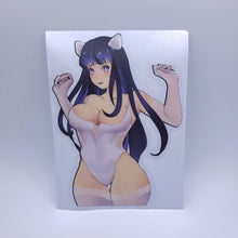 Load image into Gallery viewer,  Naruto Hinata Uzumaki wearing cat outfit anime sticker
