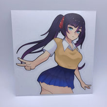 Load image into Gallery viewer, Genshin Impact Mona in schoolgirl outfit anime sticker
