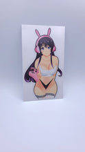 Load image into Gallery viewer, Rascal Does not Dream of Bunny Girl Senpai Mai Sakurajima wearing bunny gamer outfit anime sticker
