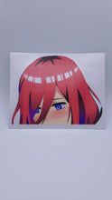 Load image into Gallery viewer, The Quintessential Quintuplets Miku Nakano peeking anime sticker
