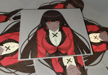 Load image into Gallery viewer, Kakegurui Yumeko Jabami bending over reflective anime sticker

