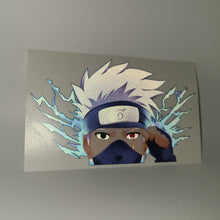 Load image into Gallery viewer, Naruto Kakashi Hatake peeking reflective anime sticker
