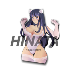 Load image into Gallery viewer,  Naruto Hinata Uzumaki wearing cat outfit anime sticker
