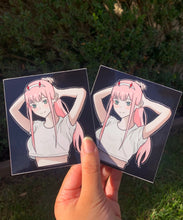 Load image into Gallery viewer, Darling in the Franxx Zero Two in casual wear anime sticker
