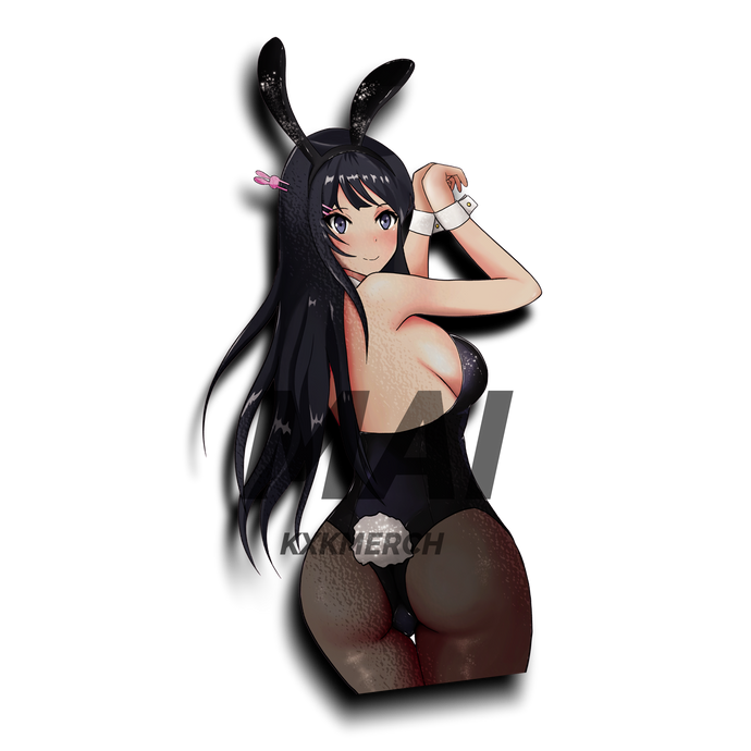 Rascal Does not Dream of Bunny Girl Senpai Mai Sakurajima in bunny girl outfit anime sticker
