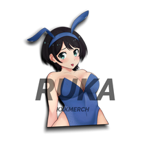 Load image into Gallery viewer,  Rent a Girlfriend Ruka Sarashina in bunny girl outfit anime sticker

