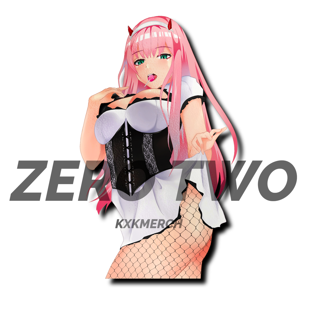 Darling in the Frank Zero Two in maid outfit anime sticker